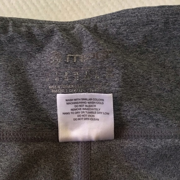 MPG Leggings Large Gray Stripe Athleisure Stretch Pants Sporty Yoga Workout - Picture 14 of 14